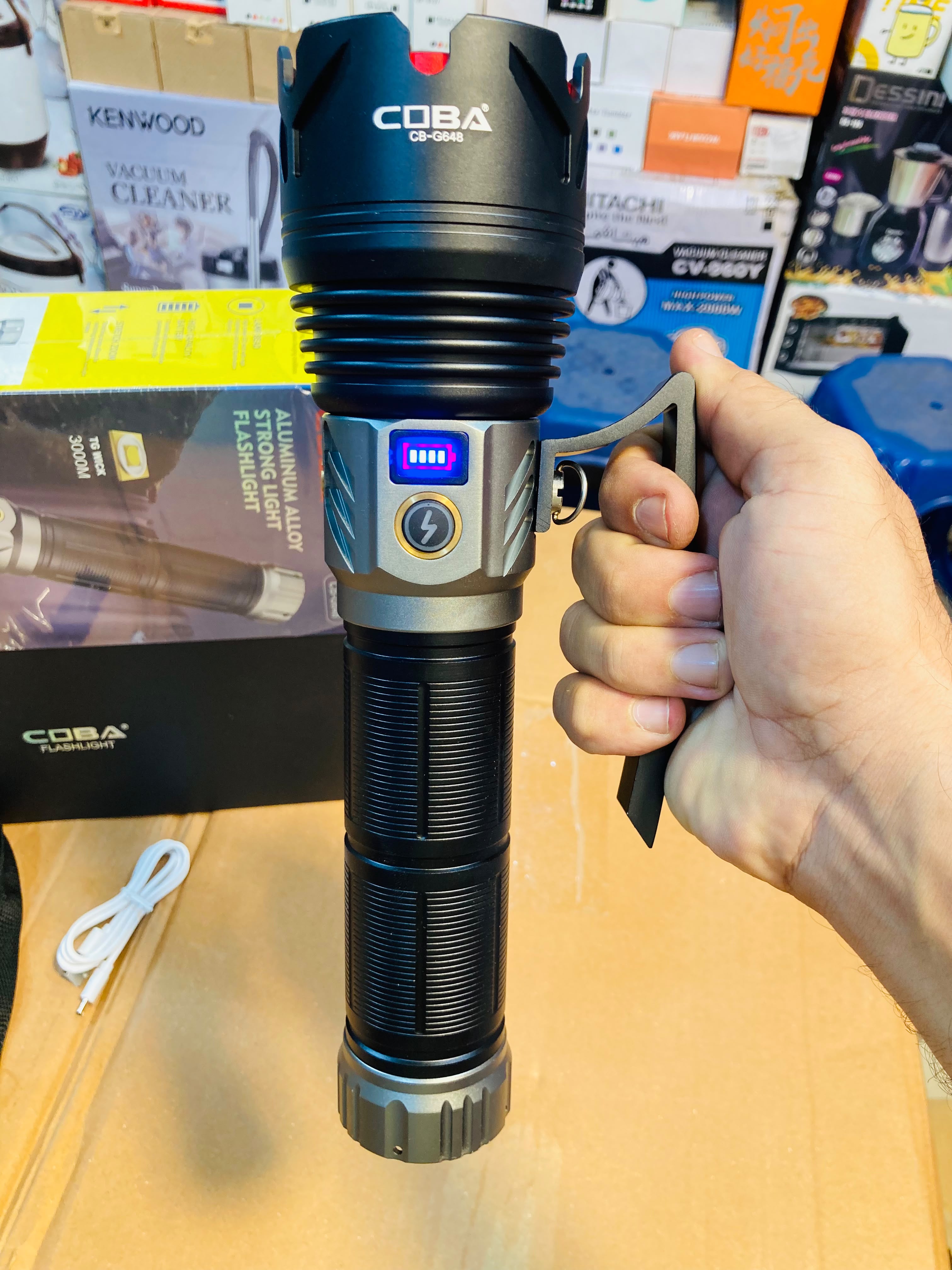 COBA Powerful Long Range Super Handheld Led Flashlight Torch CB-G648