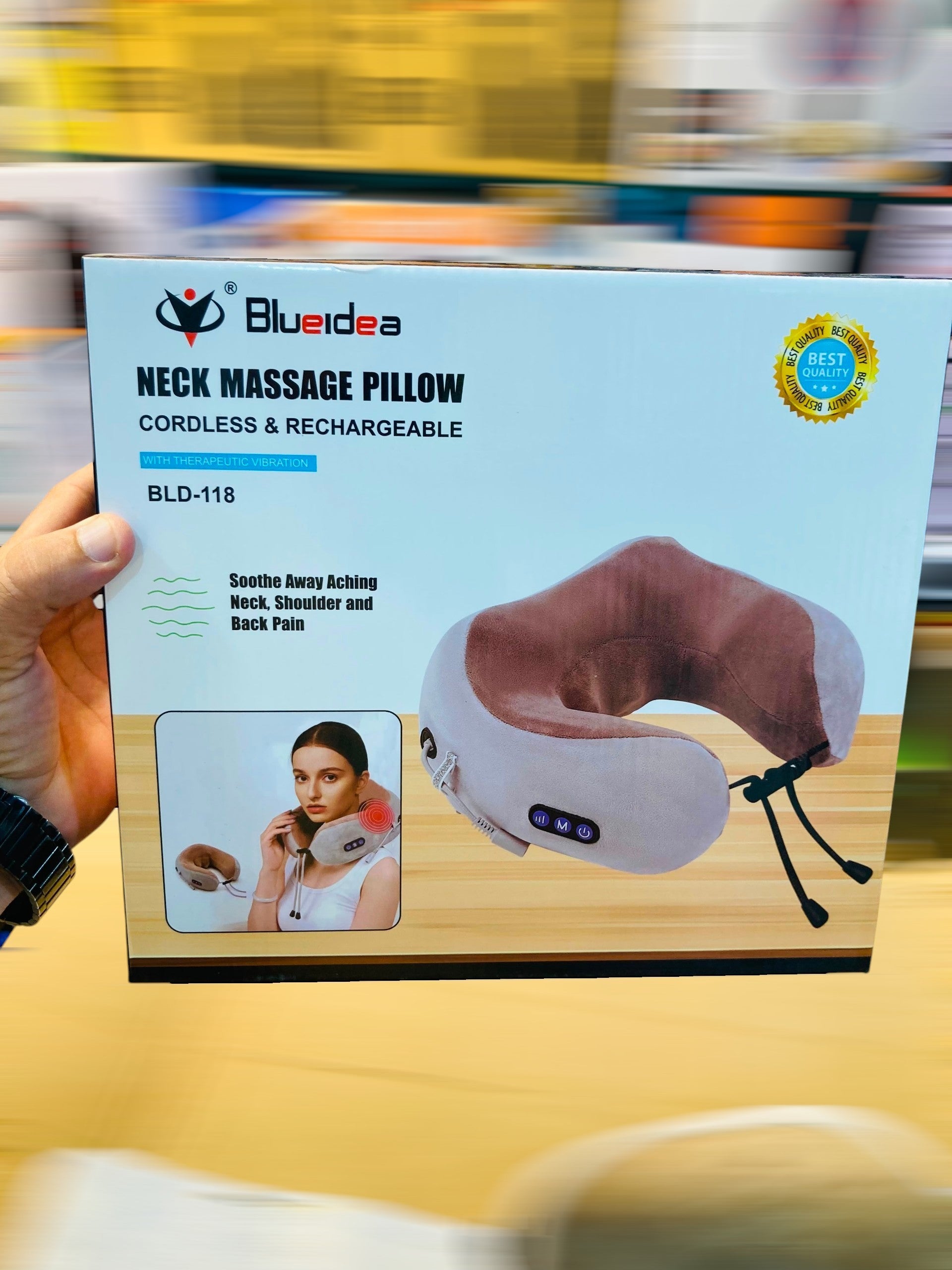 Blueidea Cordless & Rechargeable Neck Massage Pillow BLD-118
