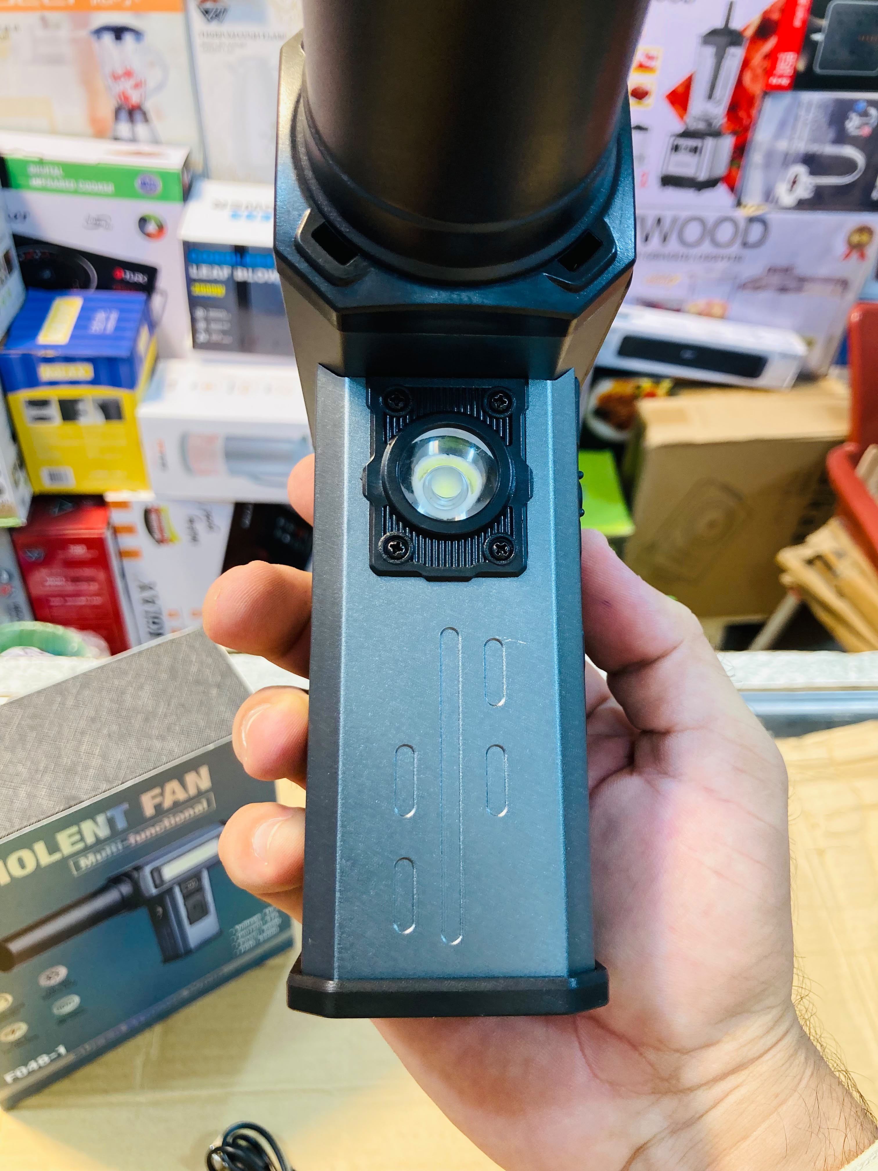 600W High Power Multi-Functional Violent Fan Handheld Turbo Blower with Digital Display & LED Light F048-1