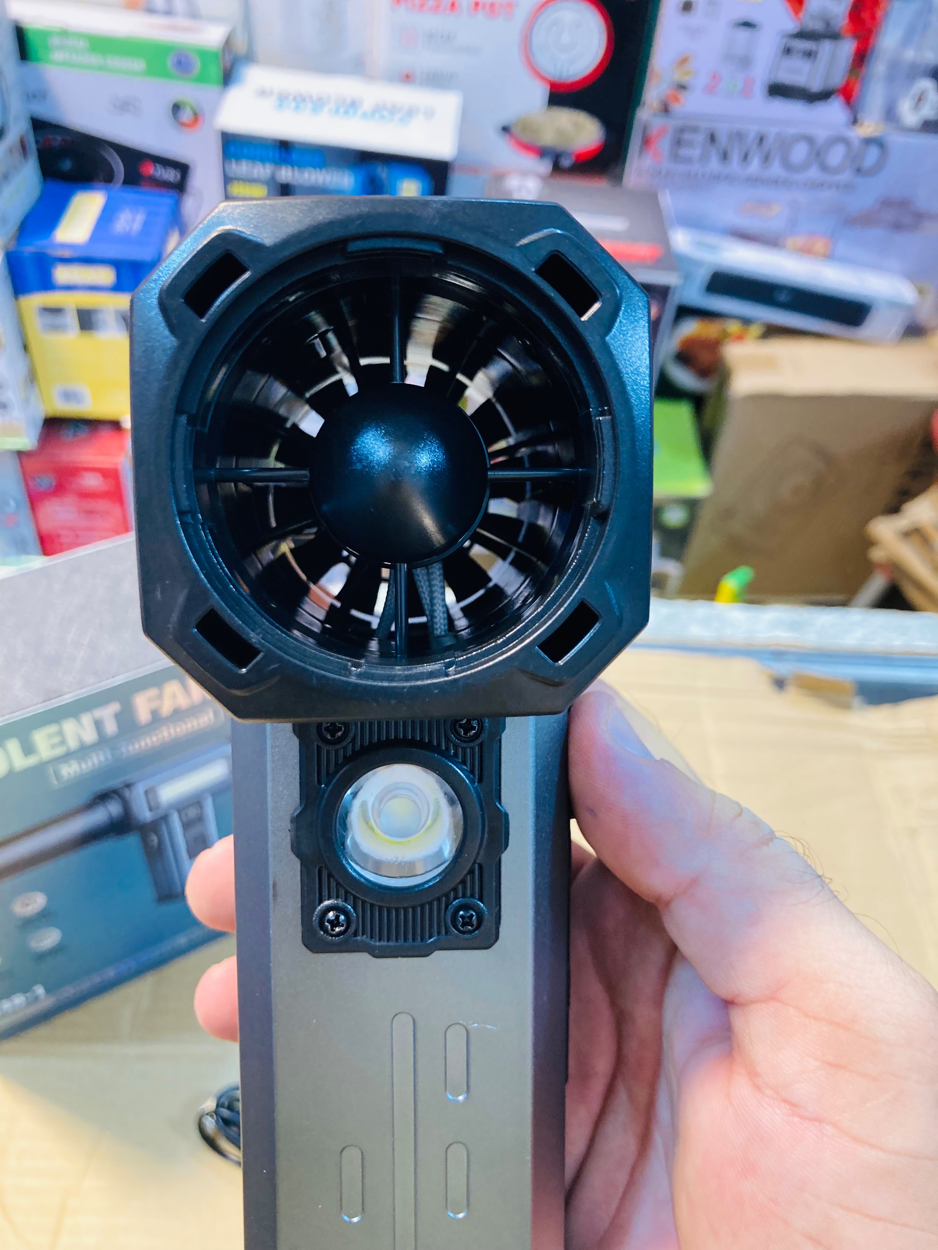 Violent Fan Multi-Functional Cordless Turbo Blower & Air Duster  500W High-Speed Blower with LED Light, Digital Display F047-1