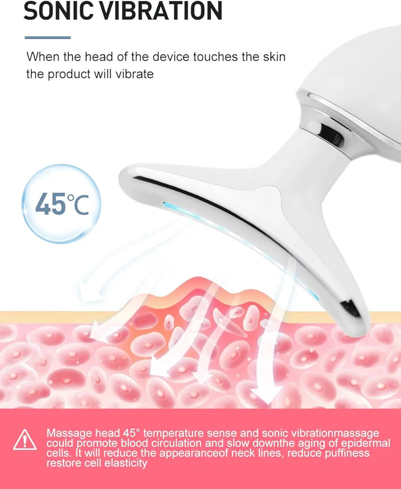 LED Beauty Massager for Face and Neck - Tightening and Reducing Wrinkles Face and Neck ES-1081