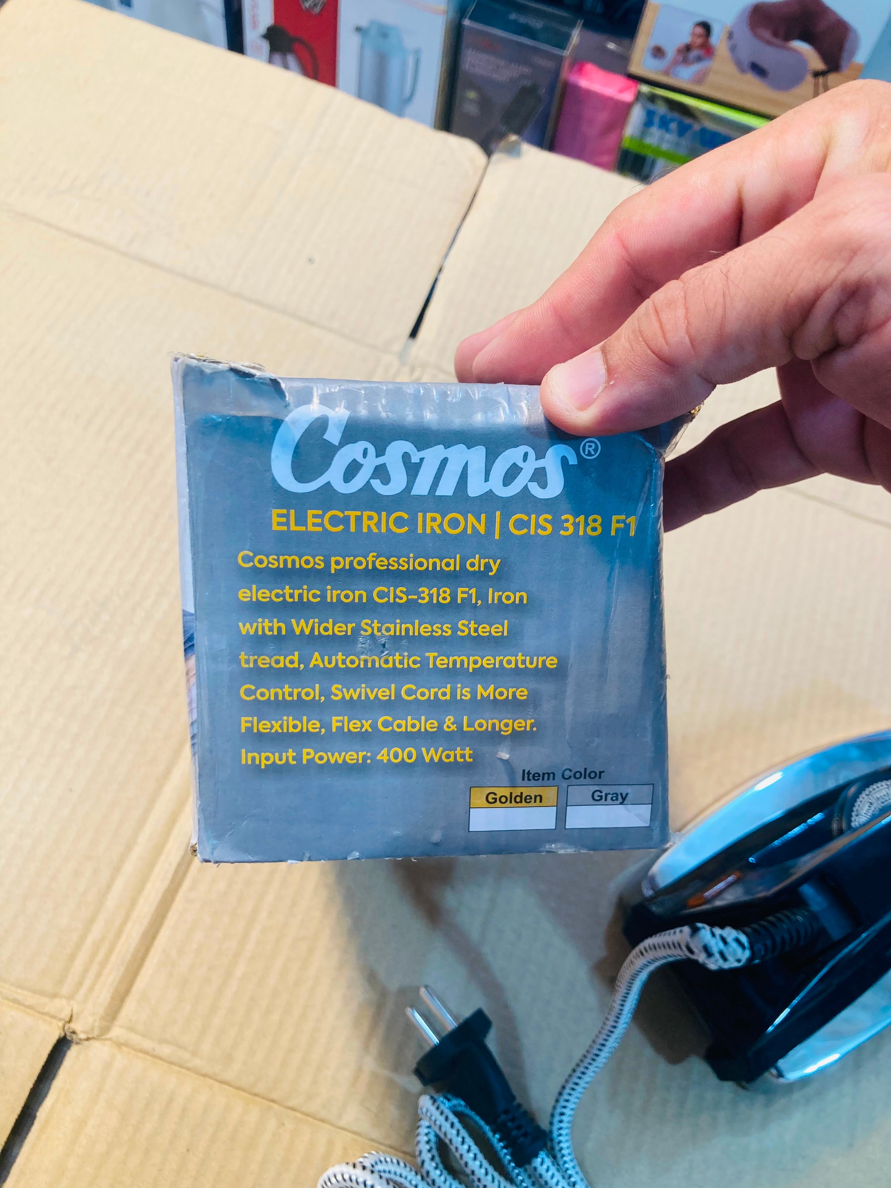 Cosmos Electric Dry Iron  with Non-Stick Soleplate and Temperature Control CIS-318 F1