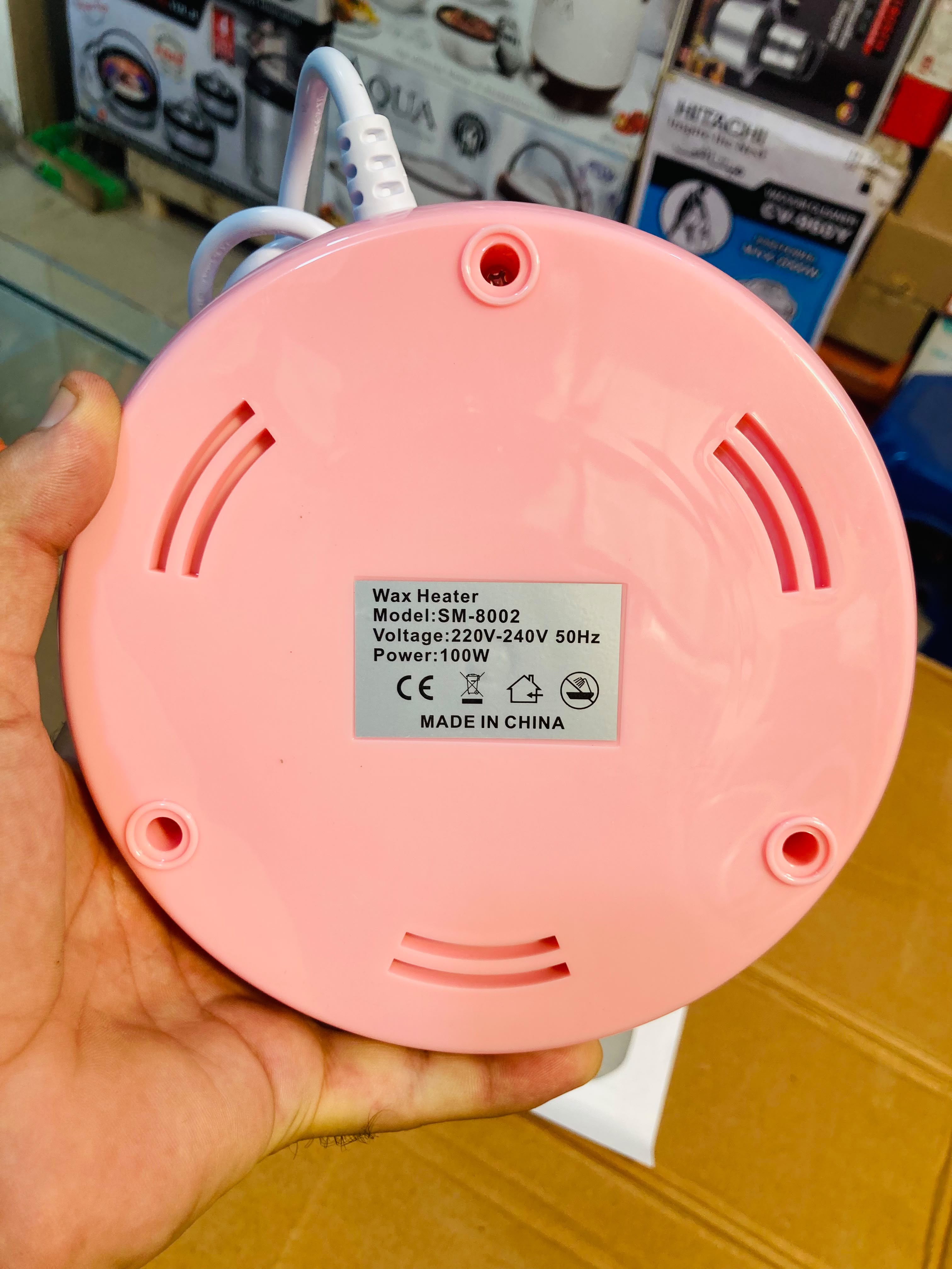 AJWA 100W Electric Wax Heater  with Adjustable Temperature Control & Lid SM-8002