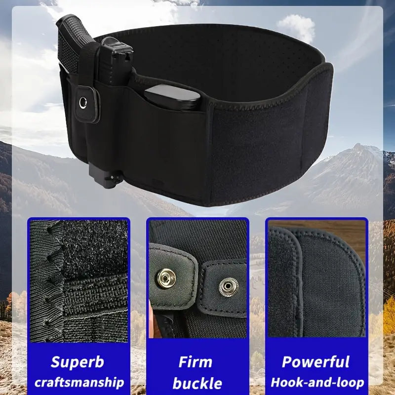 Universal Belly Band Holster Concealed Carry Gun Tactical Elastic Pistol Holster