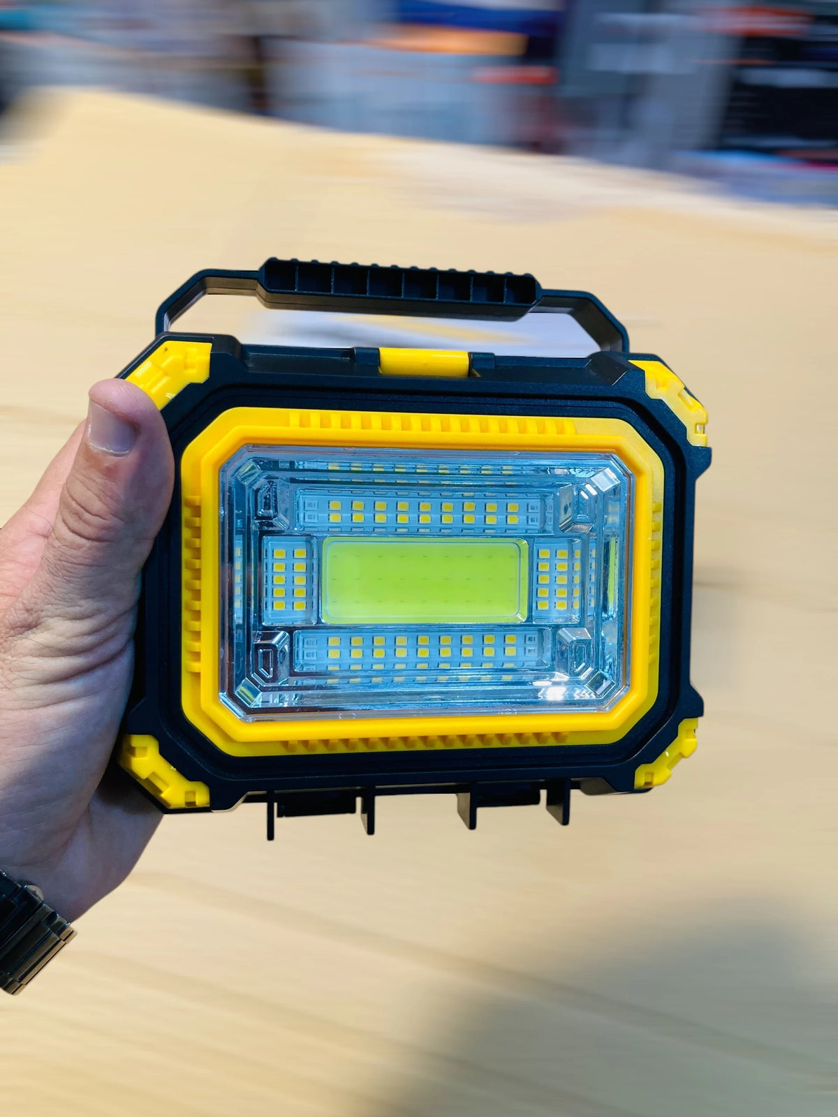 Solar Camping Light & Mini Portable Toolbox Set Rechargeable LED/COB Work Light with Solar Panel 2400mAh Power Display 7769-B