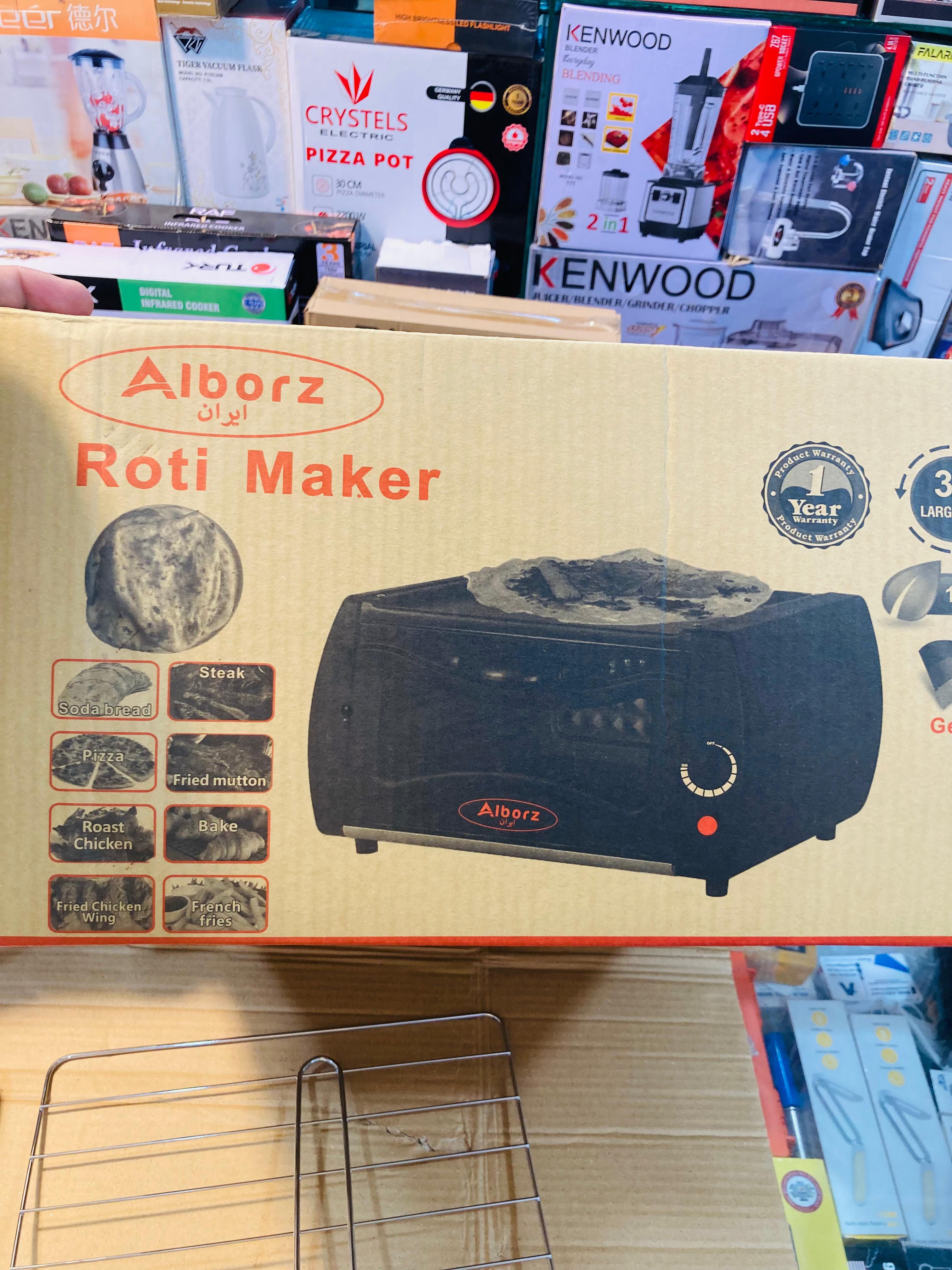 Alborz Iranian Electric Tandoor Oven (30cm) 1800W Multi-Function Roti & Pizza Maker with Accessories