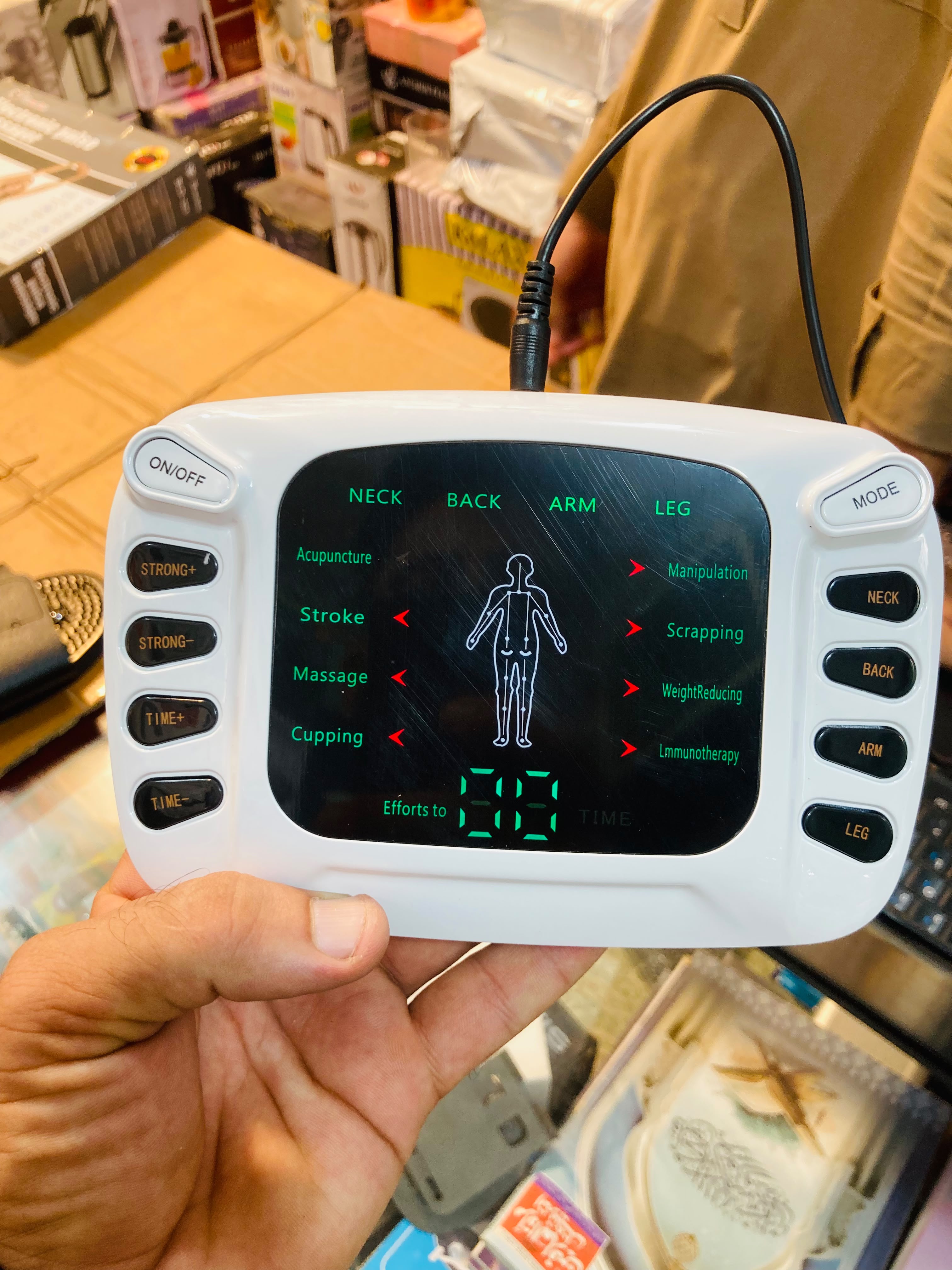 Blueidea  Electronic Pulse Massager  Digital TENS EMS Therapy Machine with 8 Massage Modes BLD-321
