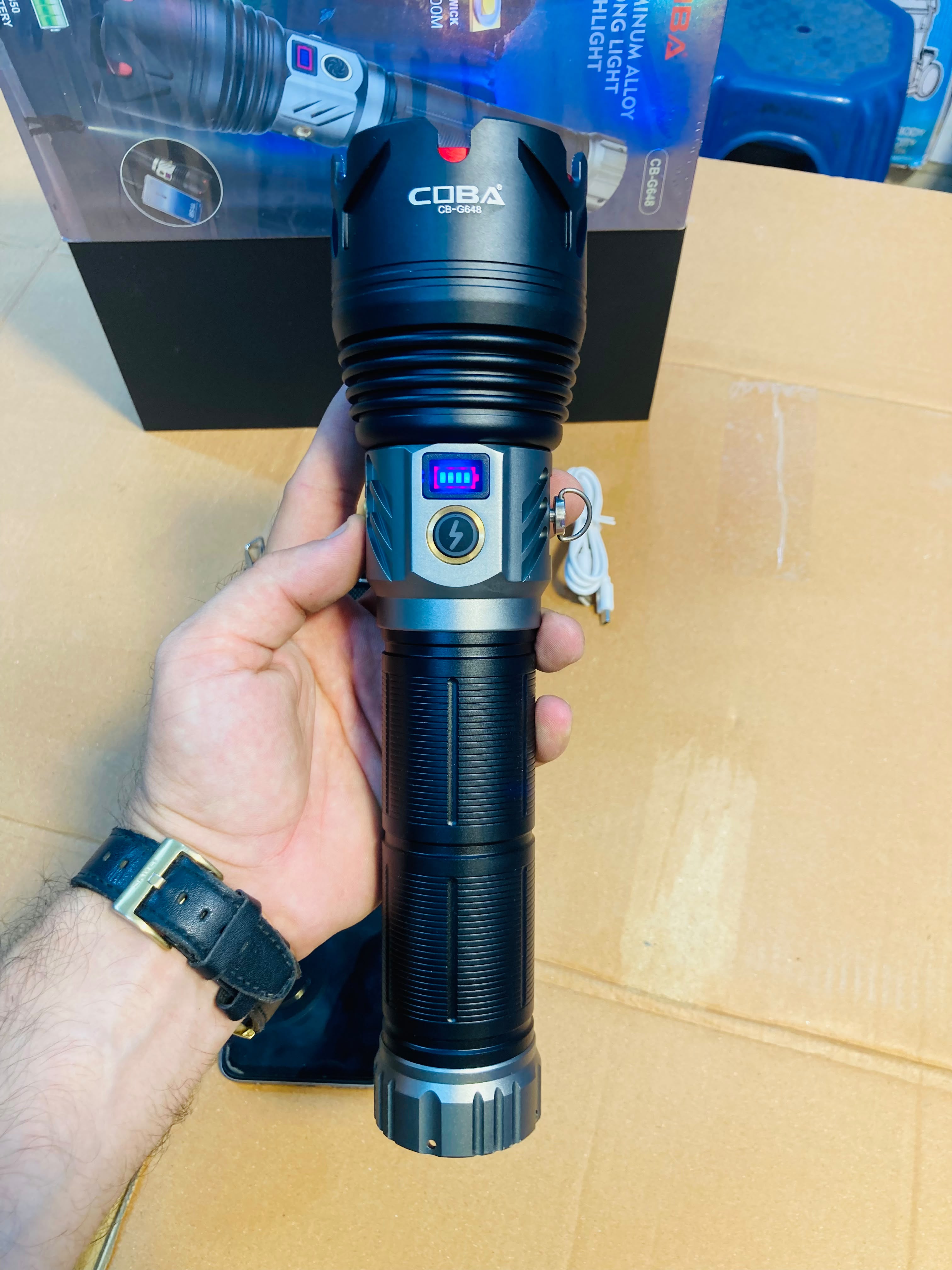 COBA Powerful Long Range Super Handheld Led Flashlight Torch CB-G648