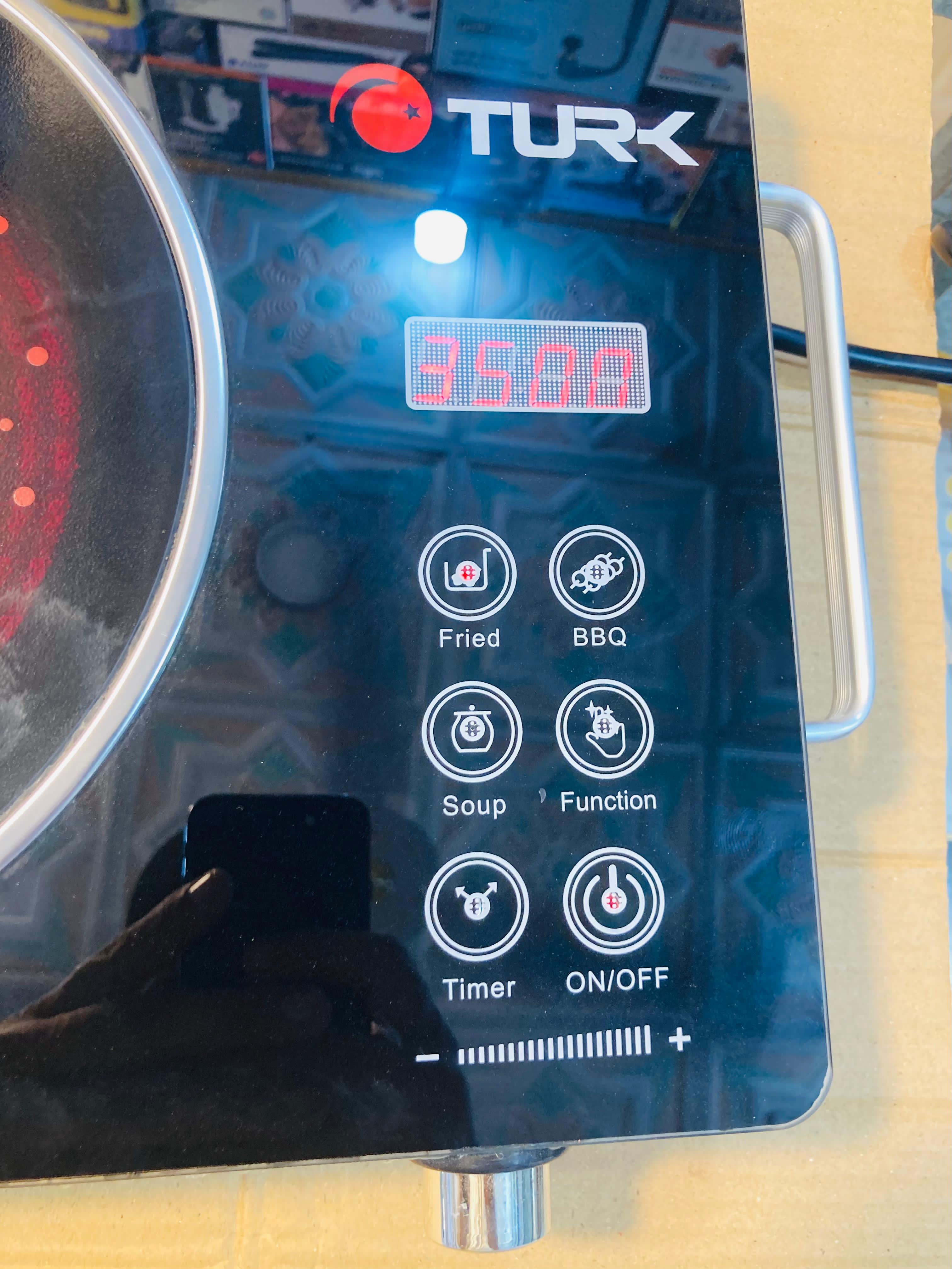 TURK Digital Infrared Cooker 3500W Electric Stove with Micro-Crystal Plate, Touch Controls & Handles T.A07