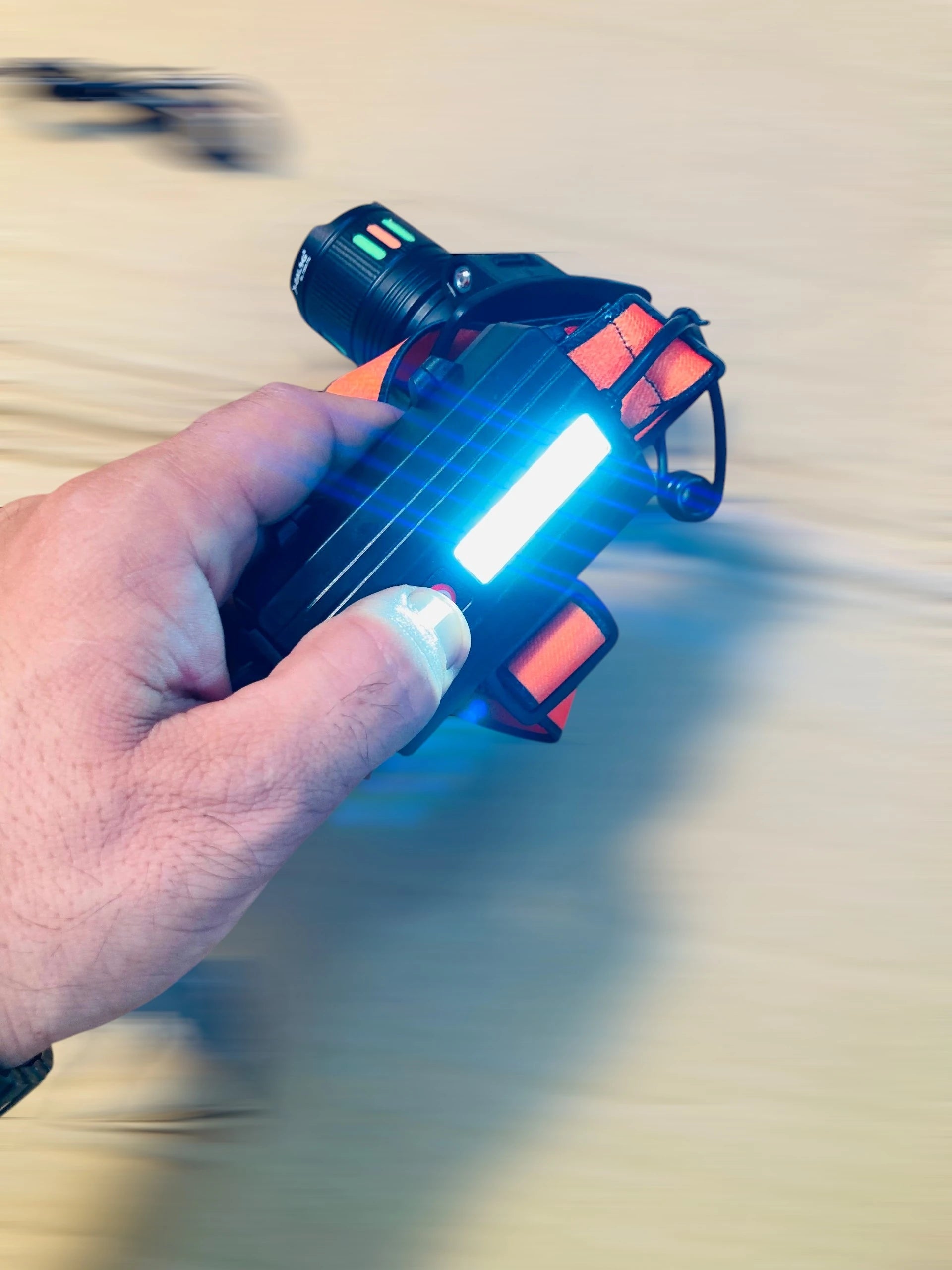 Super Bright Rechargeable LED Headlamp with 60-Degree Tilt & Adjustable Headband