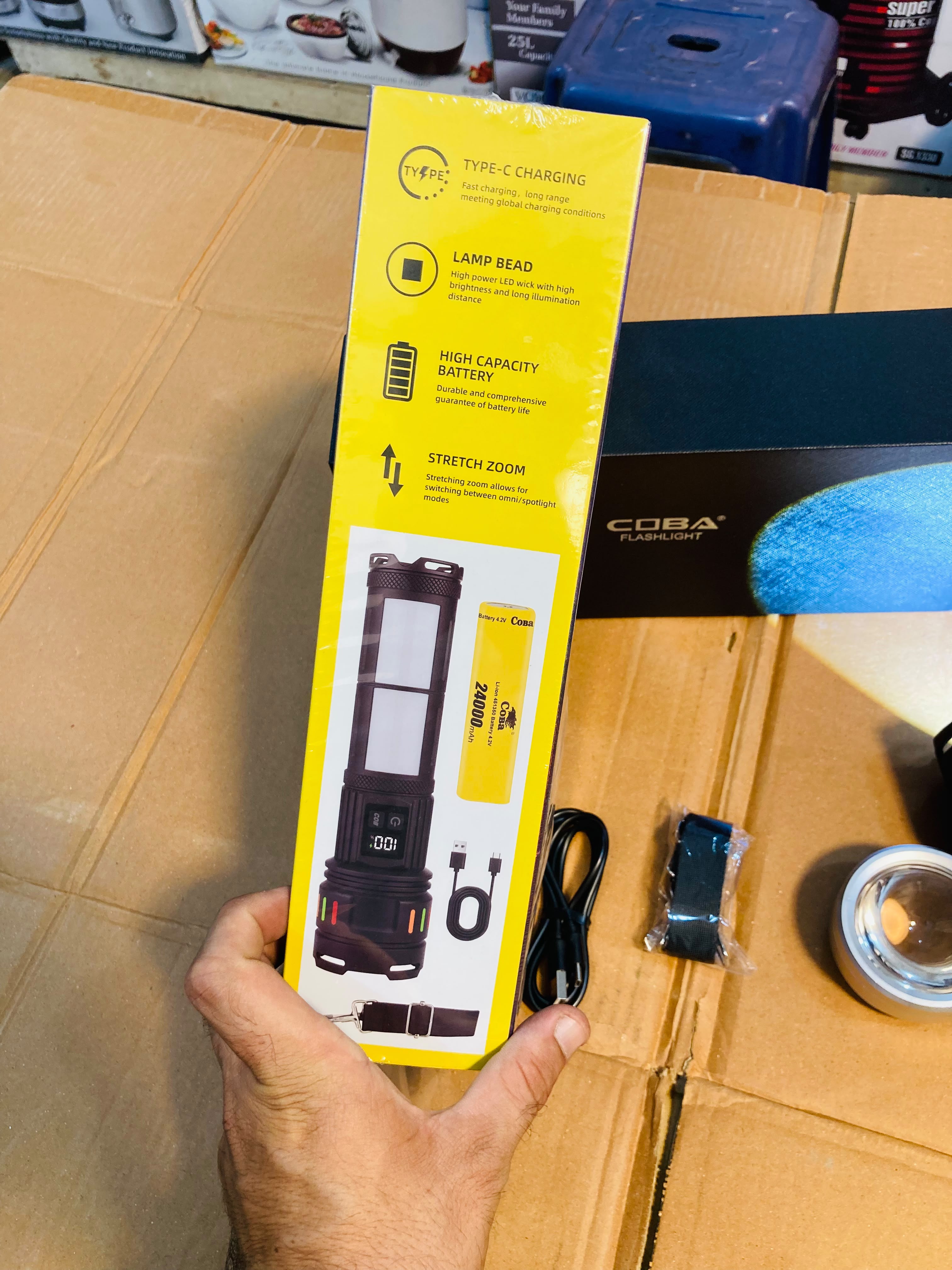 COBA Powerful Long Range Super Led Flashlight Torch CB-R18