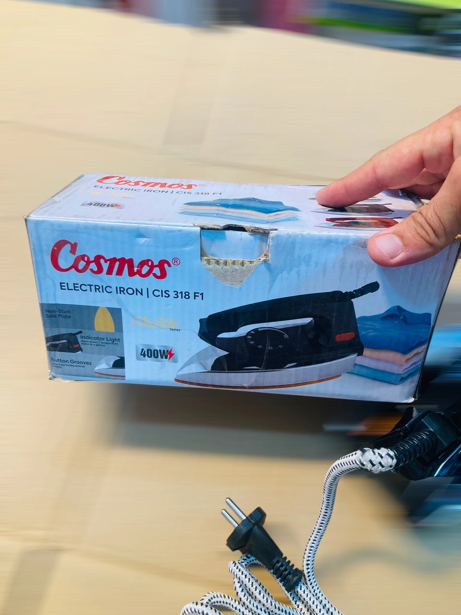Cosmos Electric Dry Iron  with Non-Stick Soleplate and Temperature Control CIS-318 F1