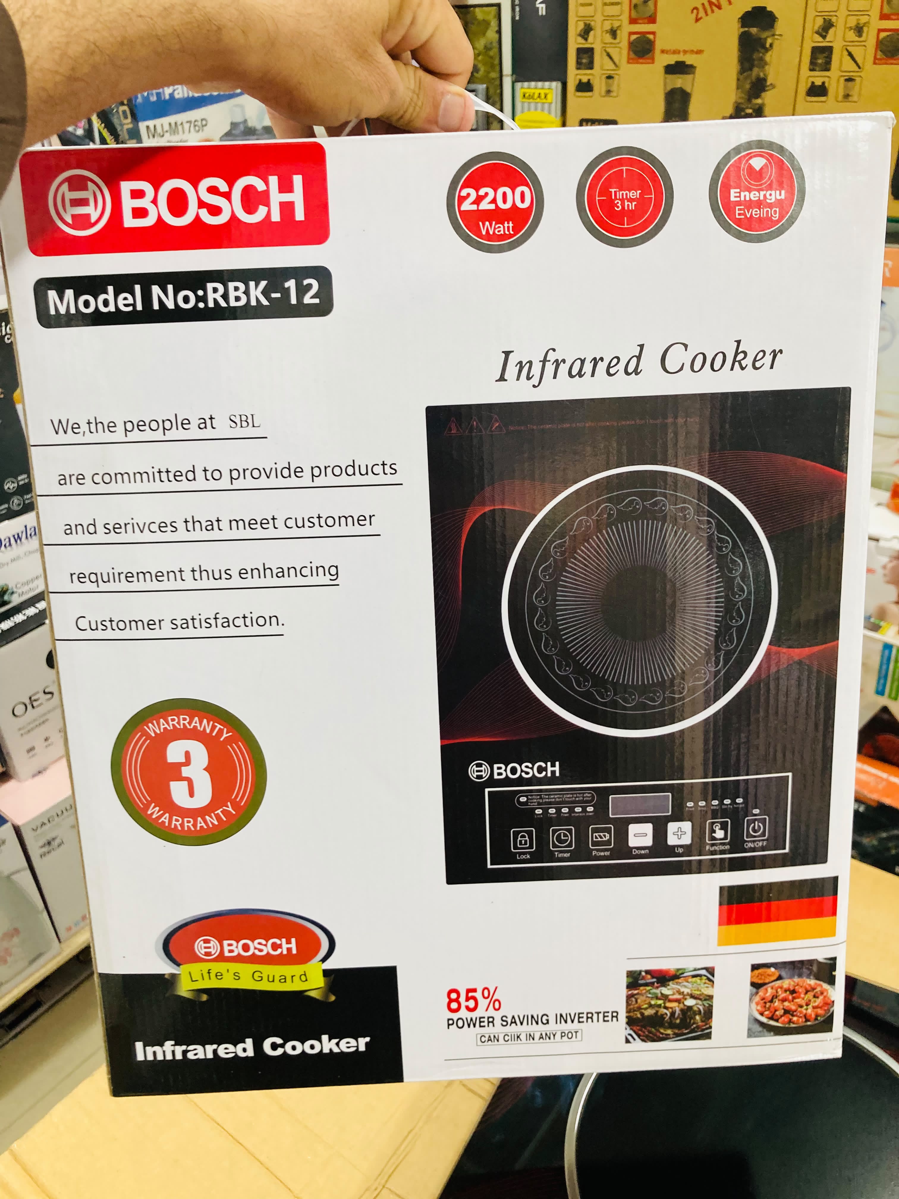Bosch 2200W Single-Burner Infrared Cooker RBK-12