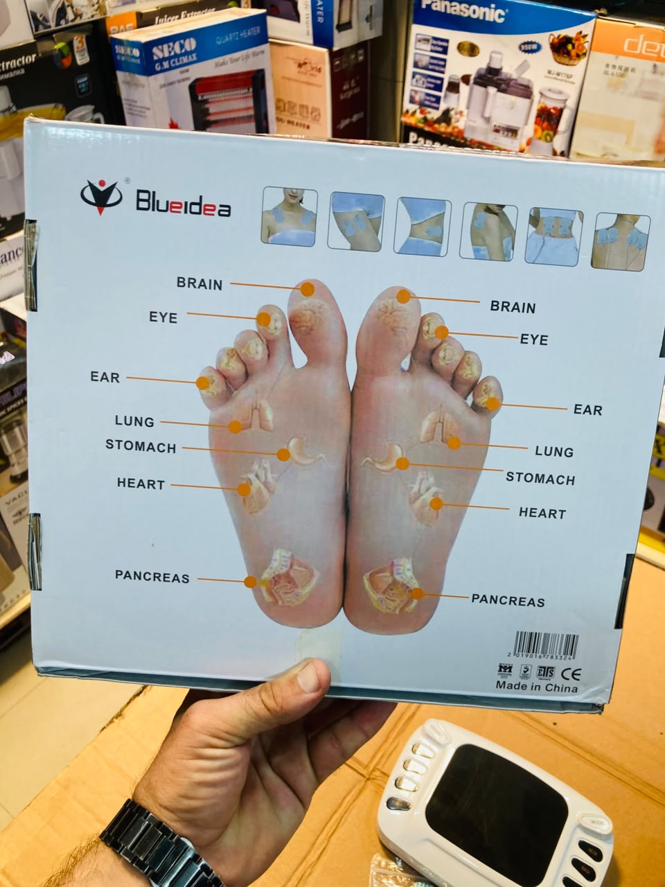 Blueidea  Electronic Pulse Massager  Digital TENS EMS Therapy Machine with 8 Massage Modes BLD-321