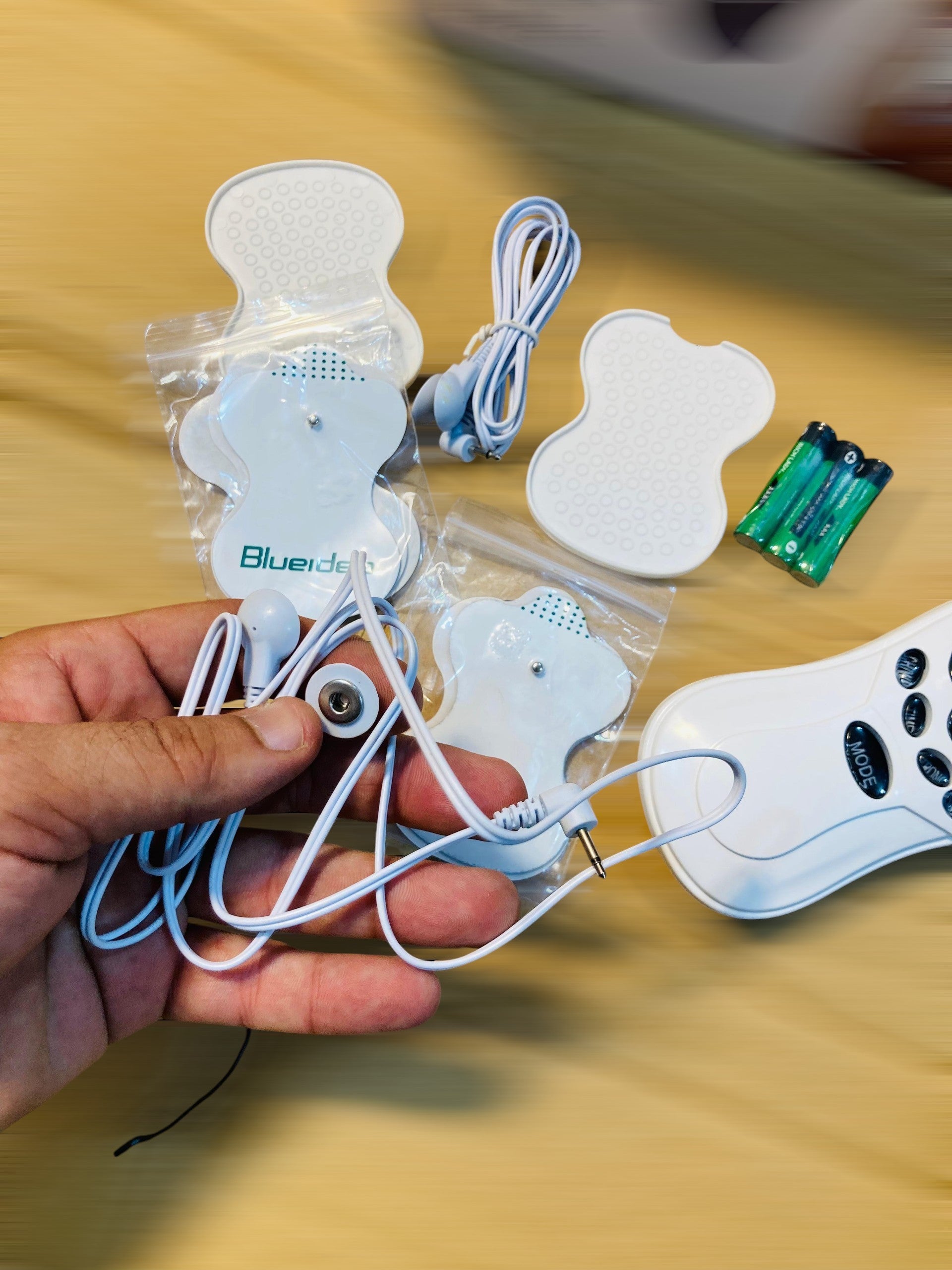 Blueidea Digital Therapy Machine Electronic Pulse Massager with Electrode Pads and Power Adapter