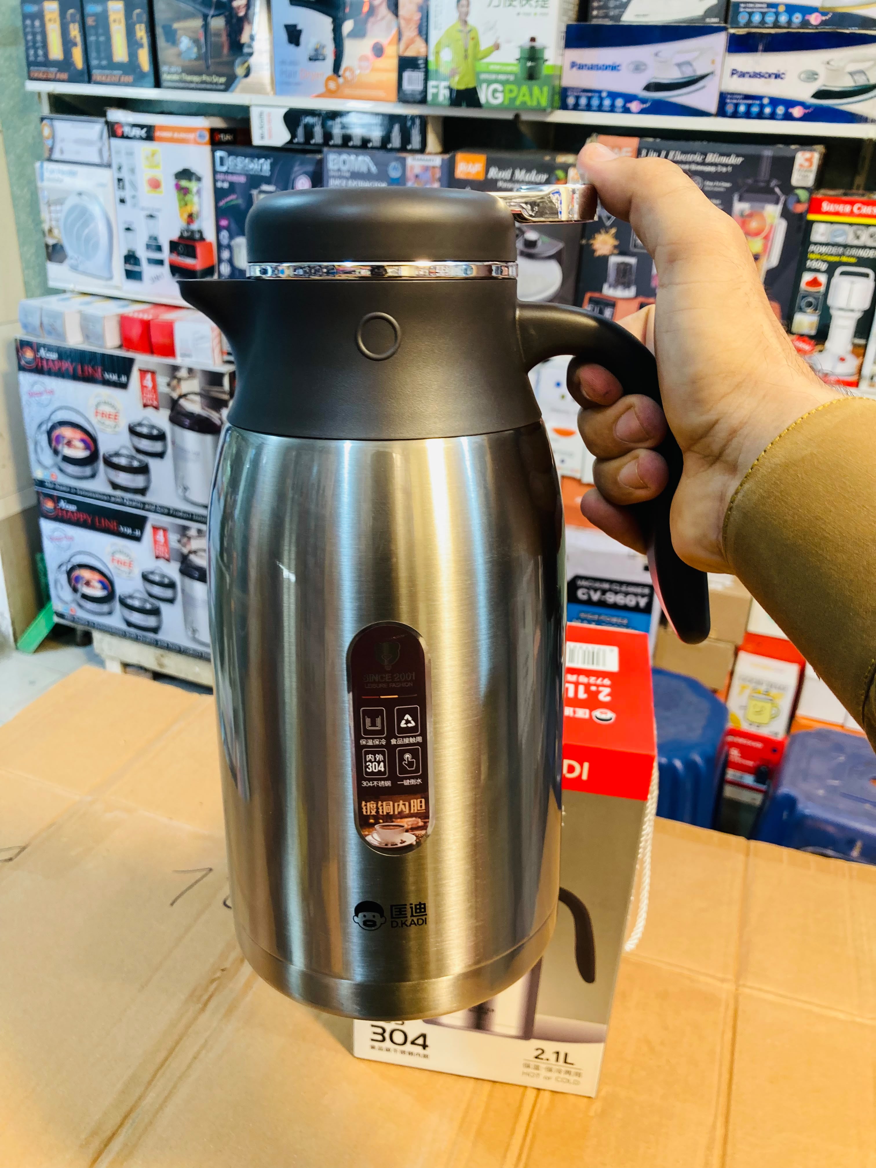 D.Kadi 2.1L Premium Vacuum Thermos Flask SUS 304