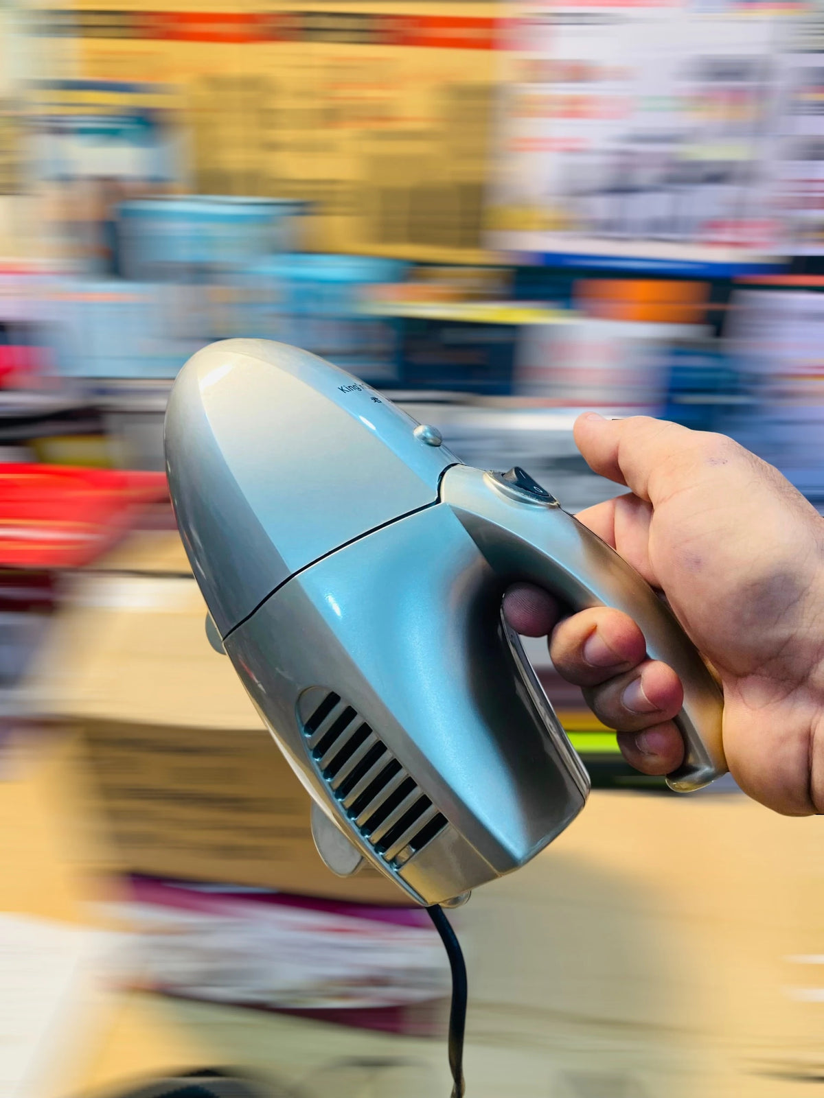 King'n Queen Mini Handheld Vacuum Cleaner with Flexible Hose and Multi-Surface Attachments DV-1388